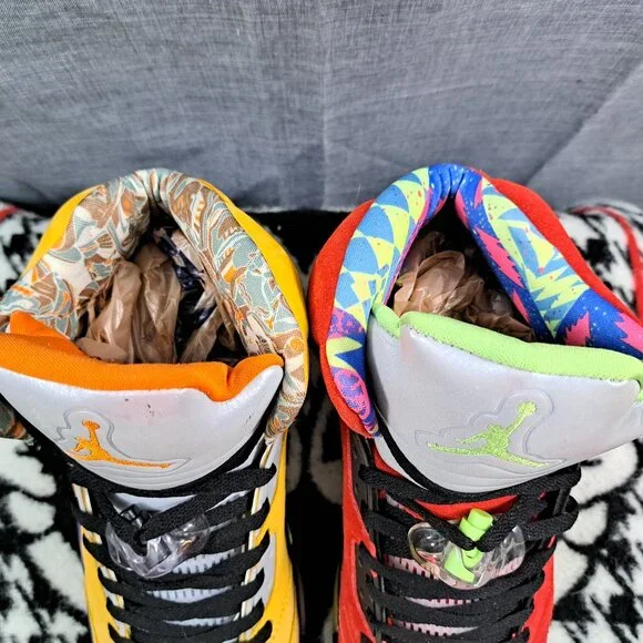 %Size 12 Nike Air Jordan 5 Retro What The Sneakers Men CZ5725-700 / AJ23